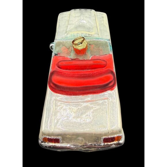 Kurt Adler 1964 1/2 Ford Mustang Cream/Red Polonaise Glass Christmas Ornament - Picture 4 of 16
